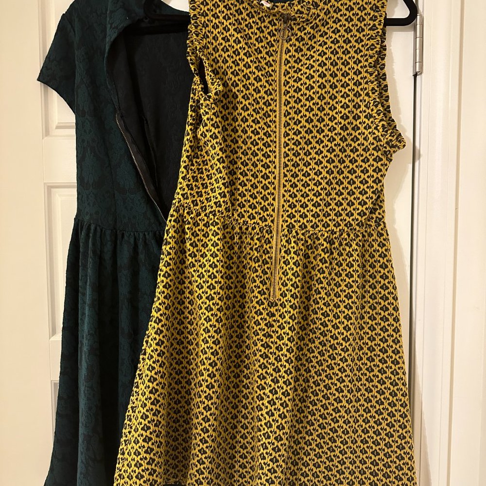 Four babydoll style dresses all size large